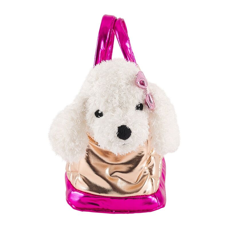 Bolso mano + peluche Dorado perro Didi 28cm PERLETTI