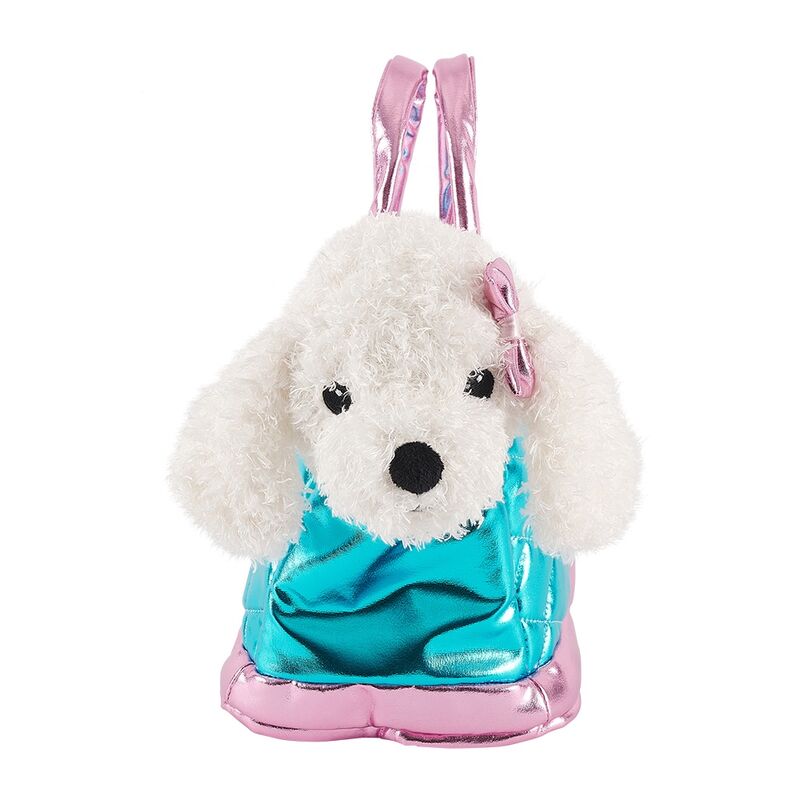 Bolso mano + peluche Azul perro Didi 28cm PERLETTI