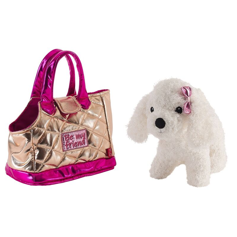 Bolso mano + peluche Dorado perro Didi 28cm PERLETTI