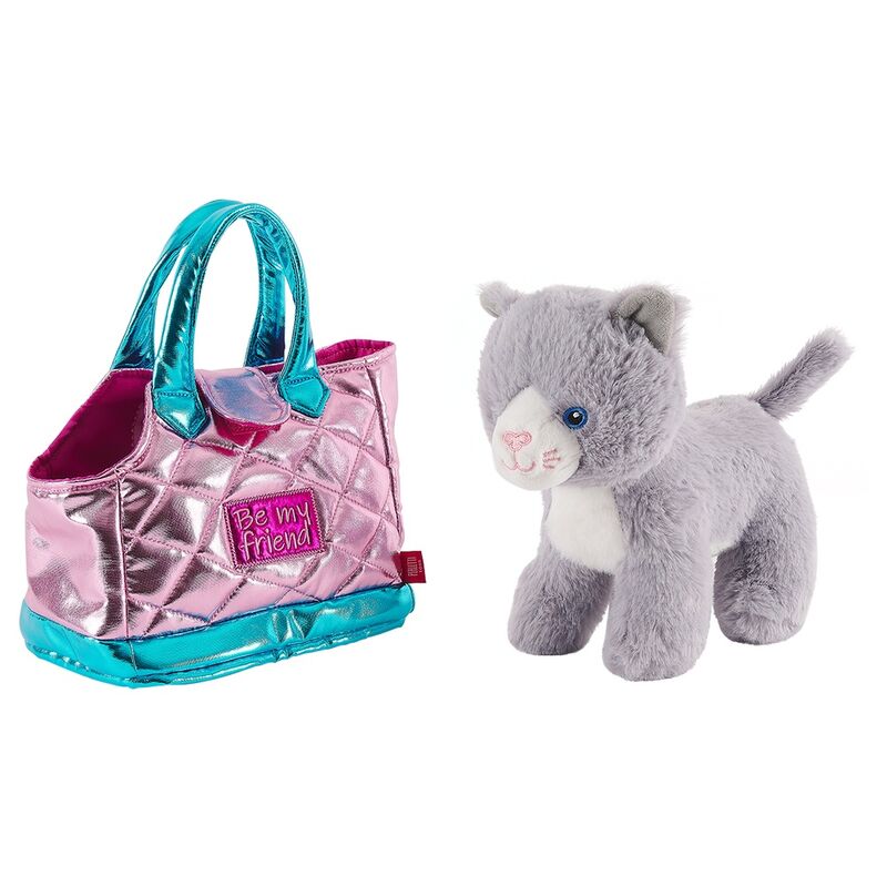Bolso mano + peluche Rosa gato Coco 28cm PERLETTI
