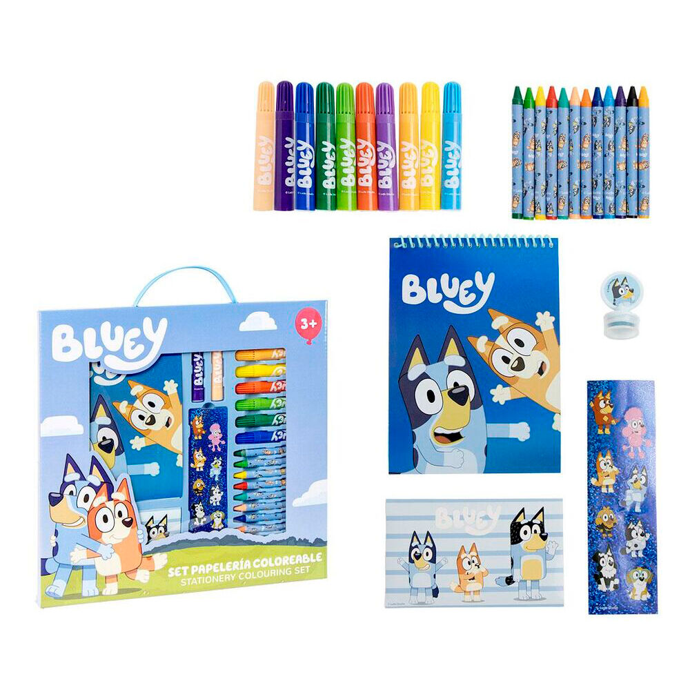 Set papeleria coloreable Bluey CERDÁ
