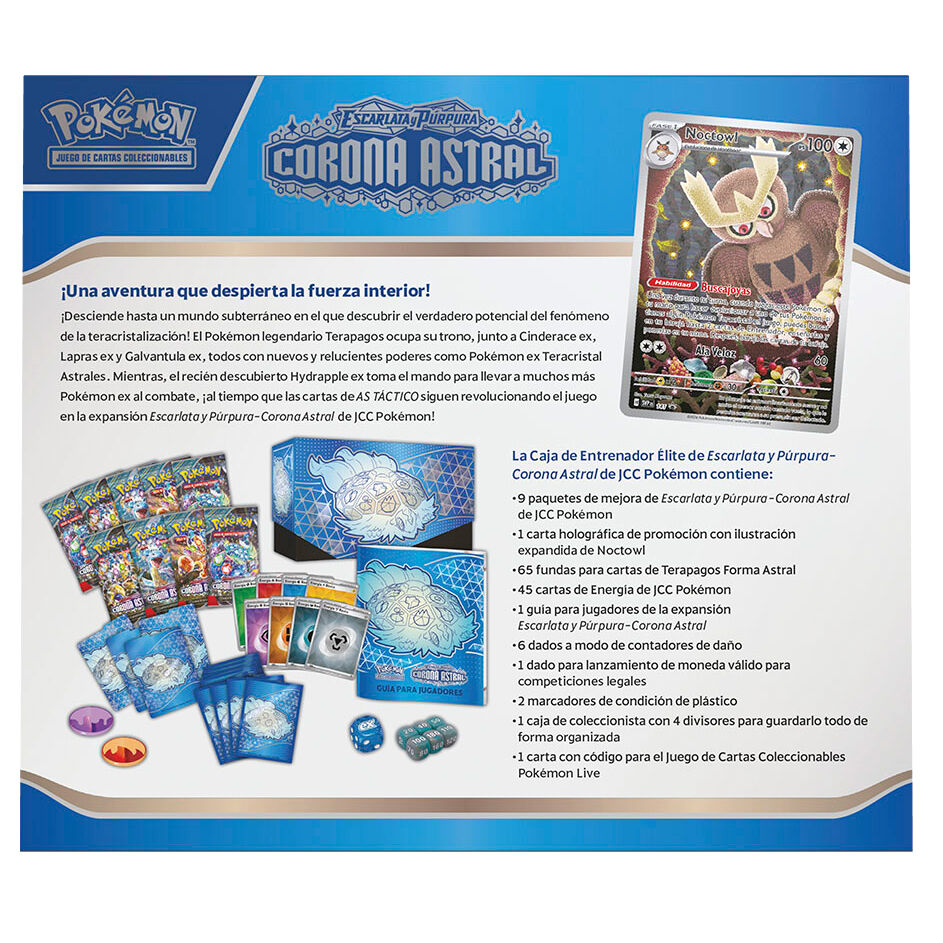 Estuche Entrenador Elite Corona Astral Escarlata & Purpura Pokemon español POKEMON JUEGO DE CARTAS