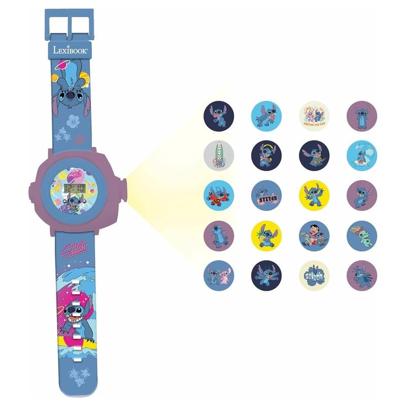 Reloj proyector digital Stitch Disney LEXIBOOK