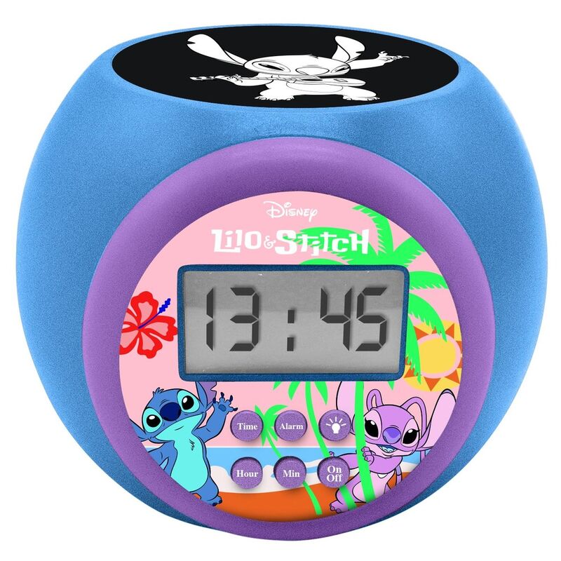 Reloj alarma proyector Stitch Disney LEXIBOOK