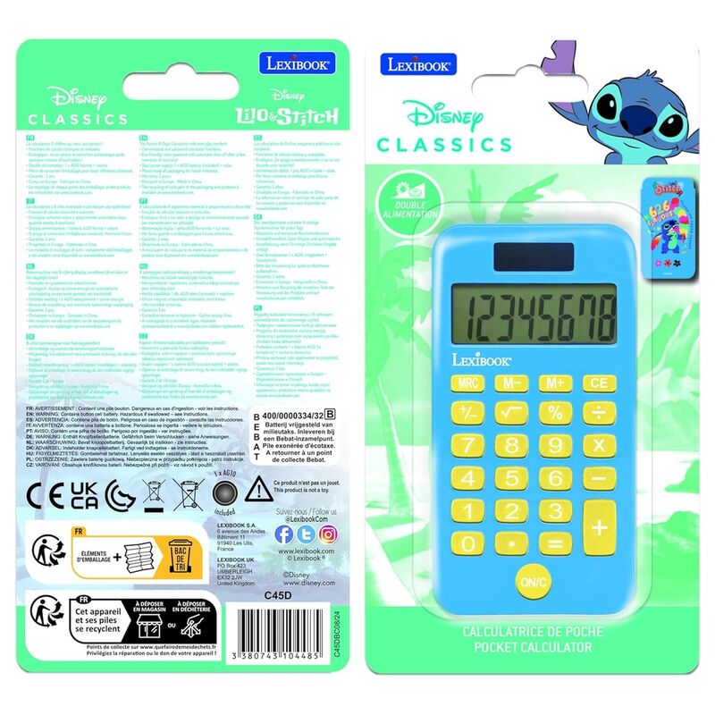 Calculadora Stitch Disney LEXIBOOK