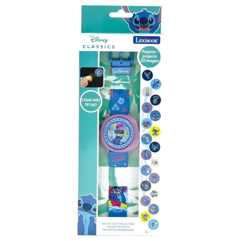 Reloj proyector digital Stitch Disney LEXIBOOK