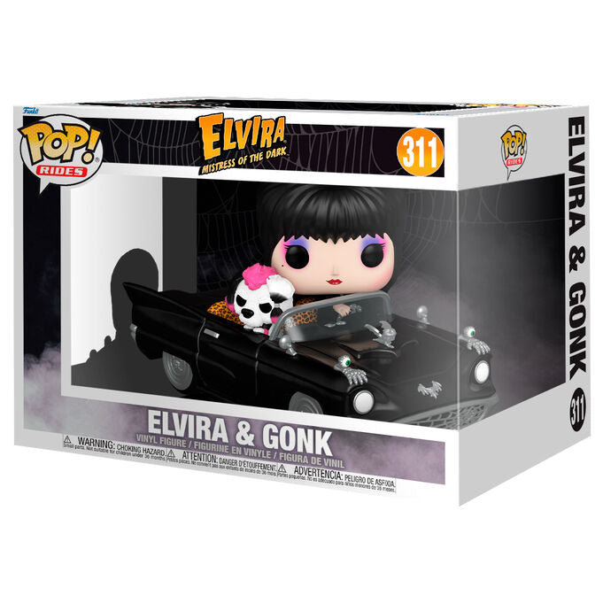 Figura POP Rides Deluxe Elvira Mistress of the Dark Elvira & Gonk FUNKO