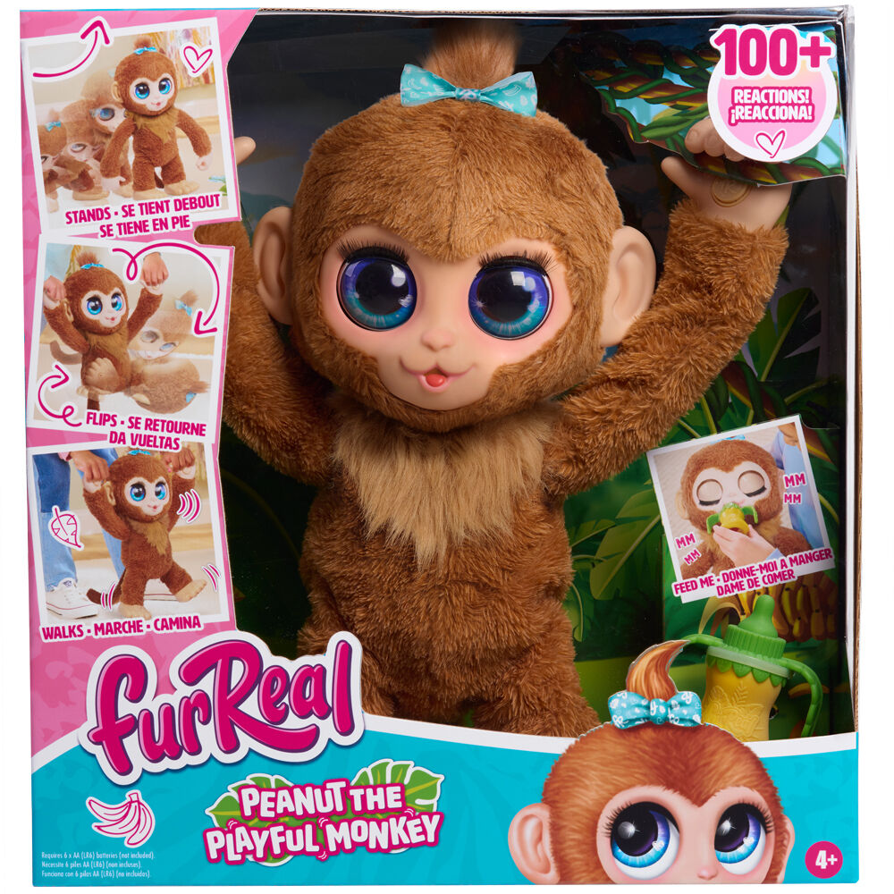 Peluche interactivo Mono Peanut jugueton FurReal JUST PLAY