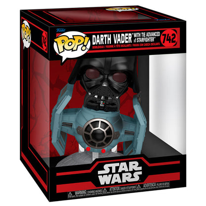 Figura POP Rides Deluxe Star Wars Darth Vader with Tie Advanced Starfighter FUNKO