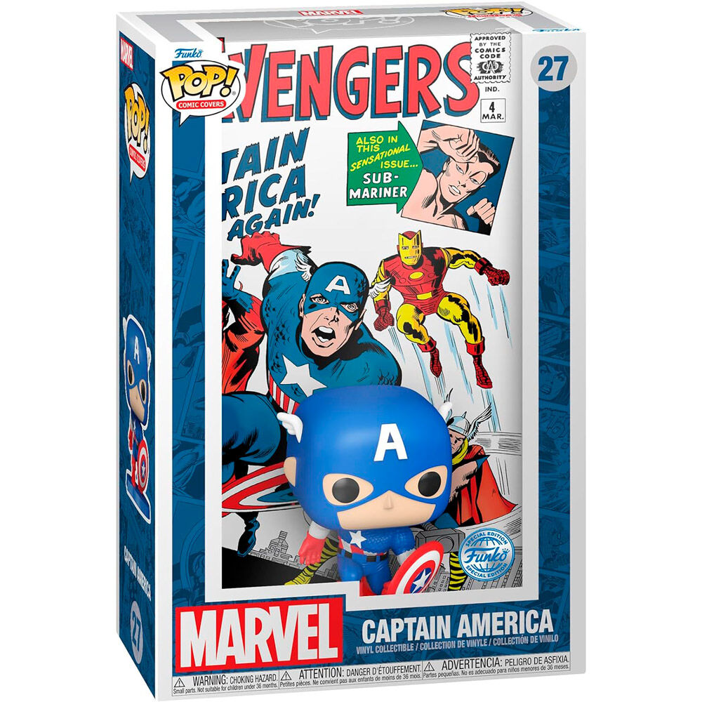 Figura POP Comic Cover Marvel Avengers Capitan America FUNKO