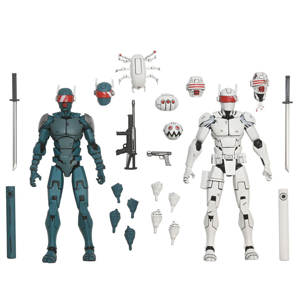 Set 2 figuras Synja Patrol Troop Reinforcements Teenage Mutant The Last Ronin Tortugas Ninja 18cm NECA