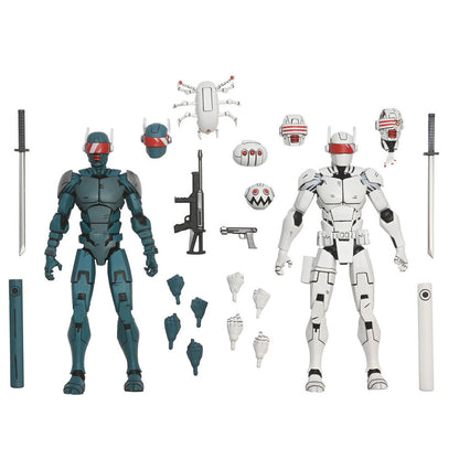 Set 2 figuras Synja Patrol Troop Reinforcements Teenage Mutant The Last Ronin Tortugas Ninja 18cm NECA