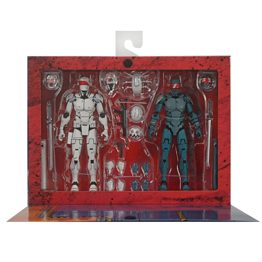 Set 2 figuras Synja Patrol Troop Reinforcements Teenage Mutant The Last Ronin Tortugas Ninja 18cm NECA