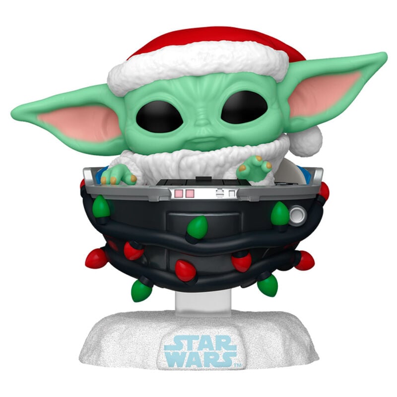 Figura POP Star Wars Grogu with Santa Hat in Pram FUNKO