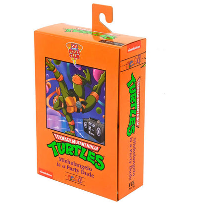 Figura Ultimate Michelangelo VHS Cartoon Tortugas Ninja 18cm NECA