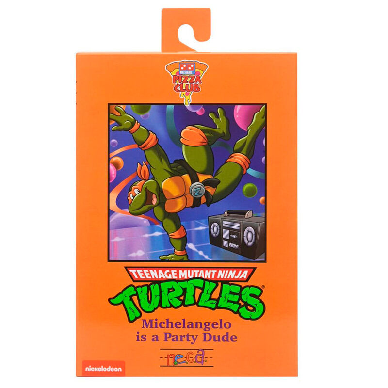 Figura Ultimate Michelangelo VHS Cartoon Tortugas Ninja 18cm NECA