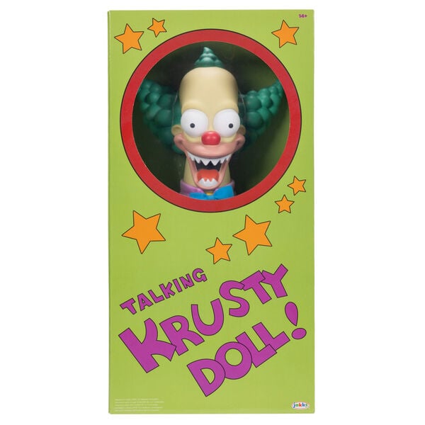 Muñeco parlante Krusty El Payaso Los Simpsons ingles 44cm JAKKS PACIFIC