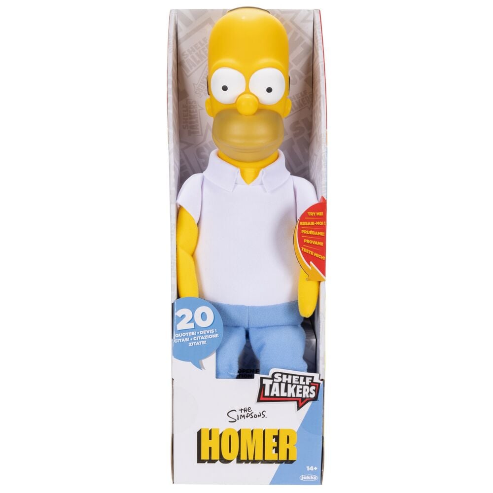Peluche parlante Homer Shelf Los Simpsons ingles 33cm JAKKS PACIFIC