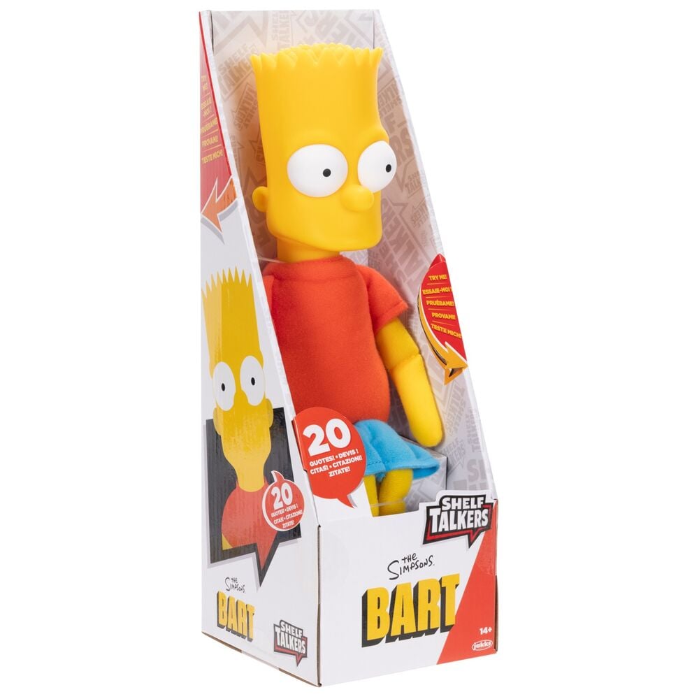 Peluche parlante Bart Shelf Los Simpsons ingles 33cm JAKKS PACIFIC