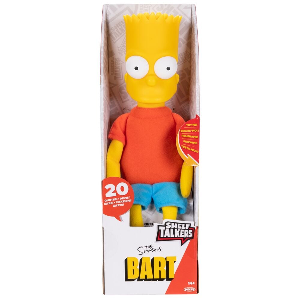 Peluche parlante Bart Shelf Los Simpsons ingles 33cm JAKKS PACIFIC