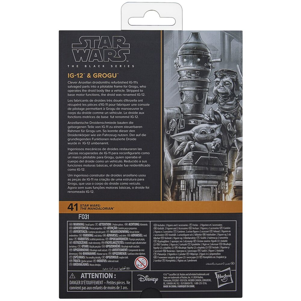 Set figuras IG-12 & Grogu The Mandalorian Star Wars 15cm HASBRO