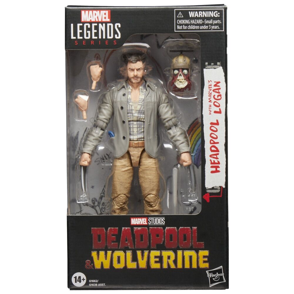 Figura Headpool with Marvels Logan - Deadpool & Wolverine Marvel Legends Series 15cm HASBRO