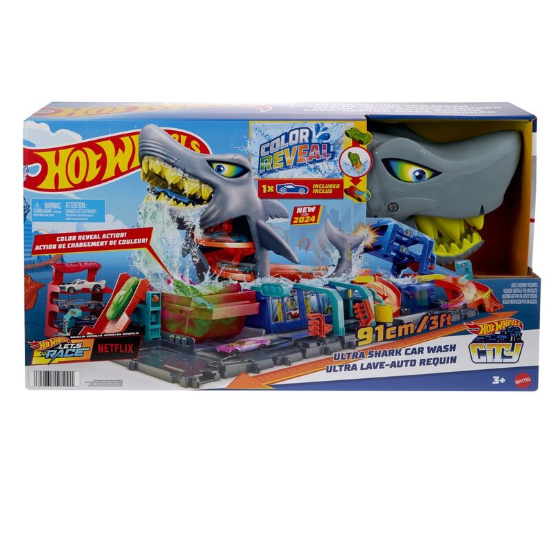 Tunel de Lavado con Tiburón Hot Wheels City MATTEL
