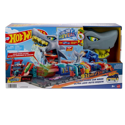 Tunel de Lavado con Tiburón Hot Wheels City MATTEL