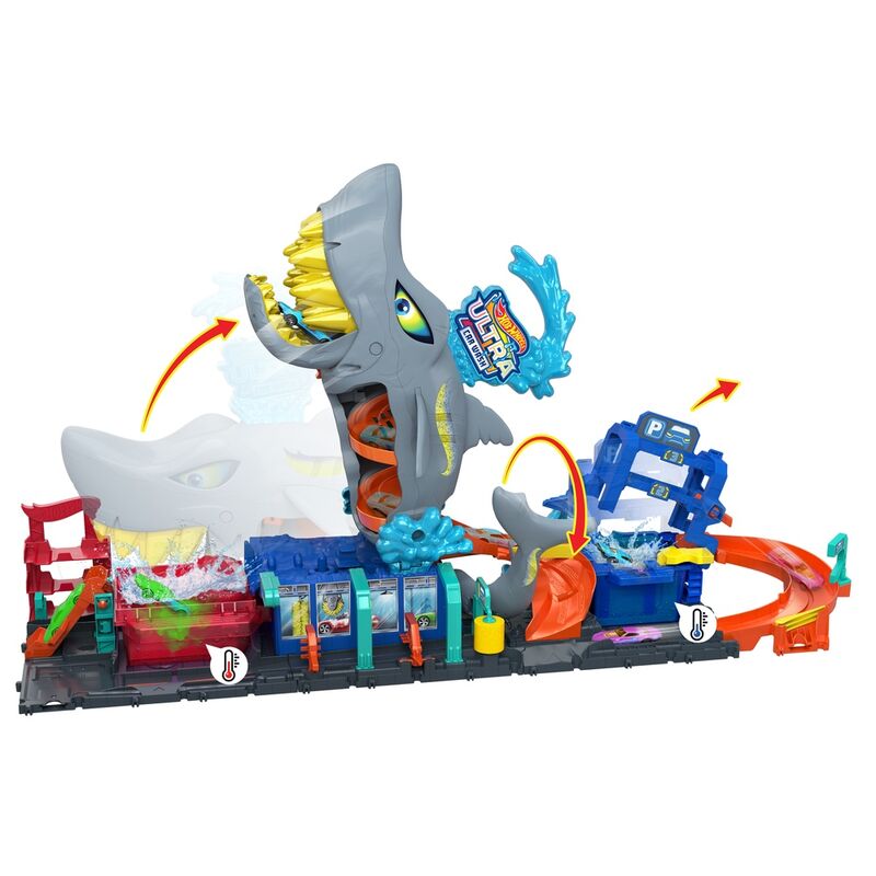 Tunel de Lavado con Tiburón Hot Wheels City MATTEL