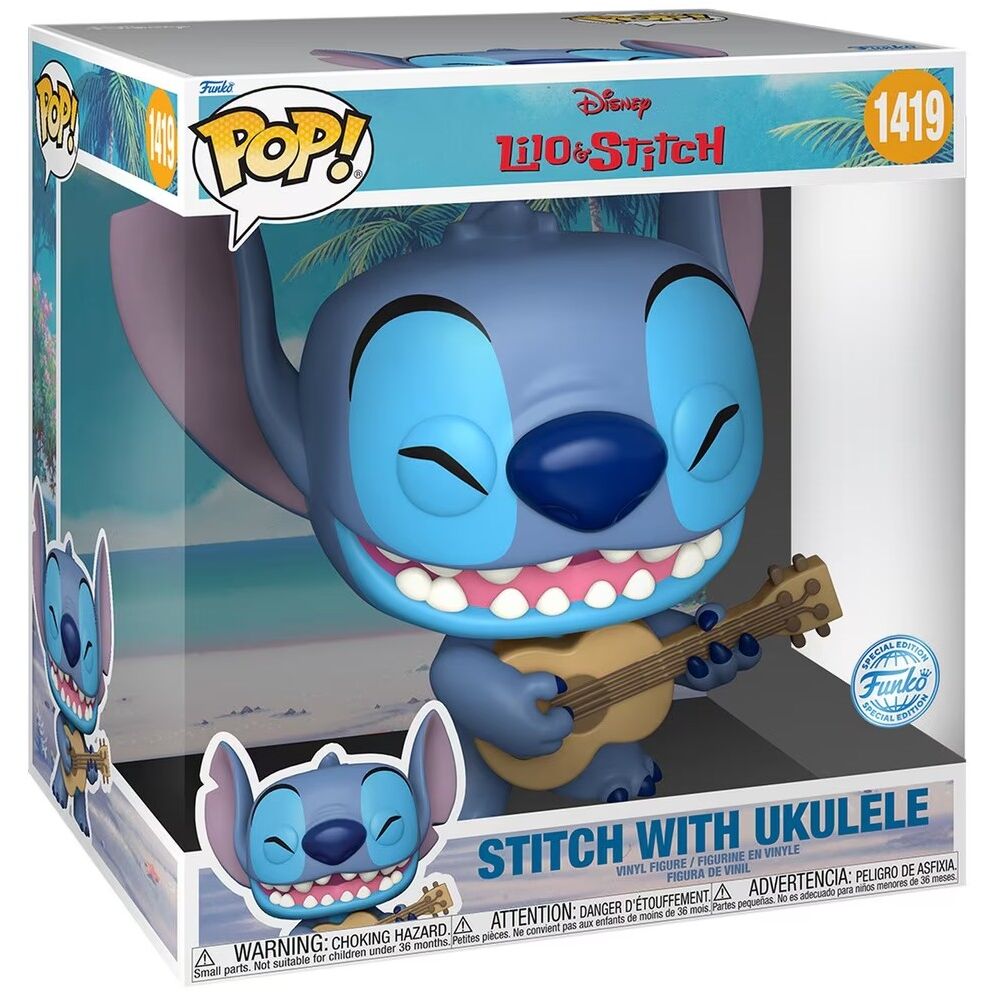 Figura POP Disney Stitch Ukelele Exclusive 25cm FUNKO