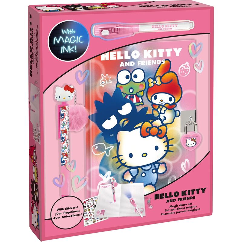 Diario + boligrafo magico + boligrafo topper Hello Kitty KIDS LICENSING