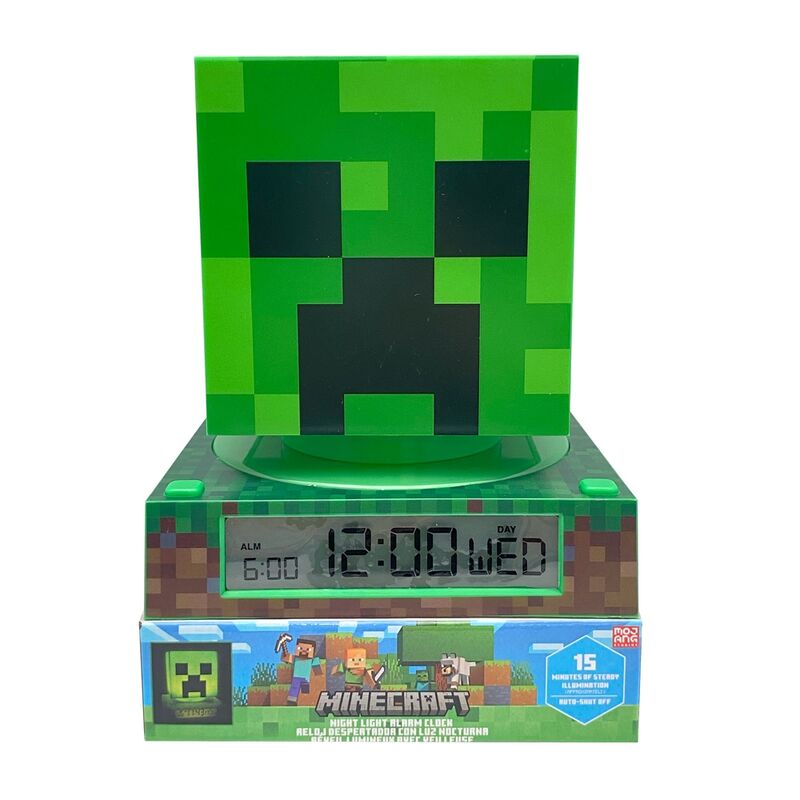 Lampara 3D con despertador Minecraft KIDS LICENSING