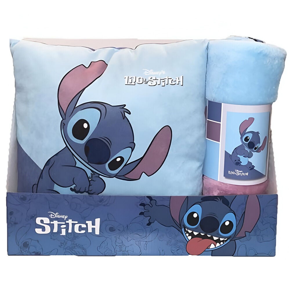Set manta polar + cojin Stitch Disney DISNEY