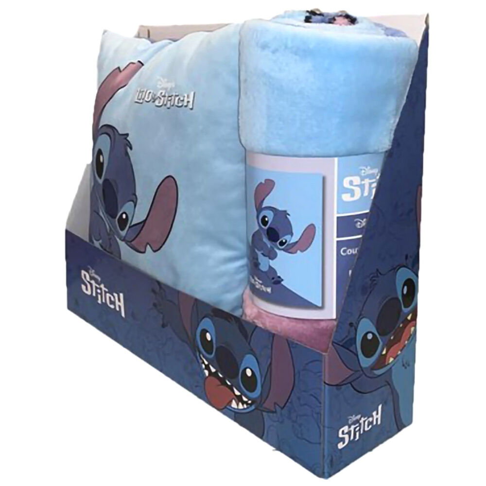 Set manta polar + cojin Stitch Disney DISNEY