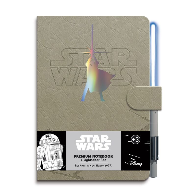 Cuaderno A5 premium + boligrafo sable de luz Luke Skywalker Star Wars ERIK