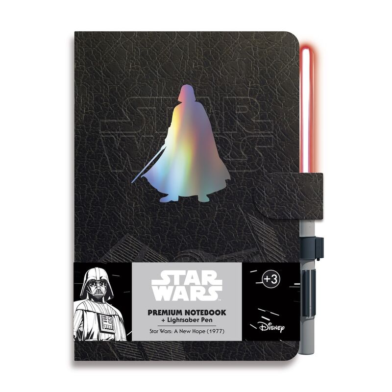 Cuaderno A5 premium + boligrafo sable de luz Darth Vader Star Wars ERIK