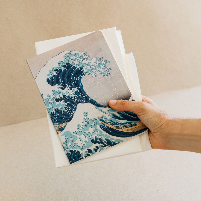 Set 3 cuadernos A5 La Gran Ola de Kanagawa Hokusai ERIK