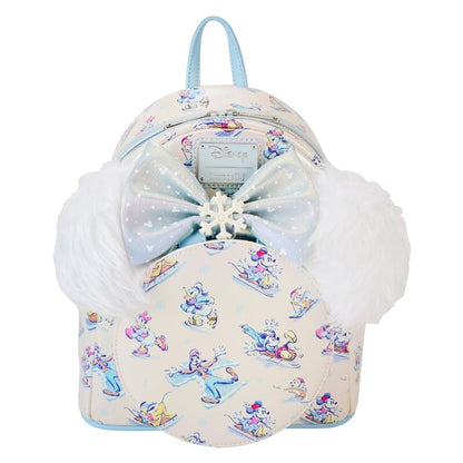 Set Mochila + Diadema orejas Winter Wonderland Mickey and Friends Disney Loungefly 26cm LOUNGEFLY