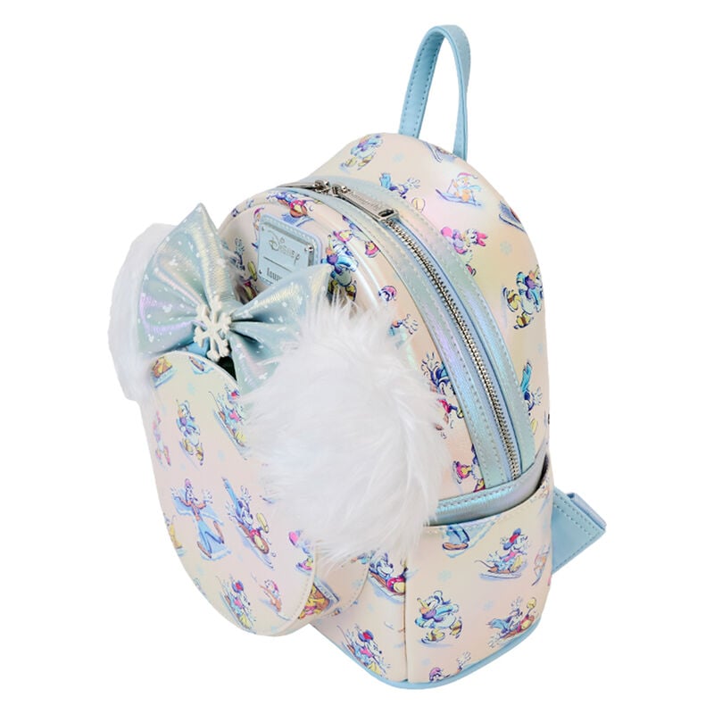 Set Mochila + Diadema orejas Winter Wonderland Mickey and Friends Disney Loungefly 26cm LOUNGEFLY