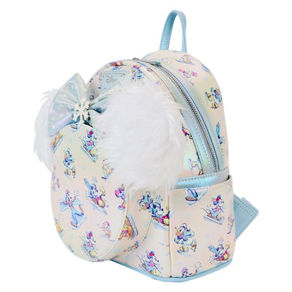 Set Mochila + Diadema orejas Winter Wonderland Mickey and Friends Disney Loungefly 26cm LOUNGEFLY