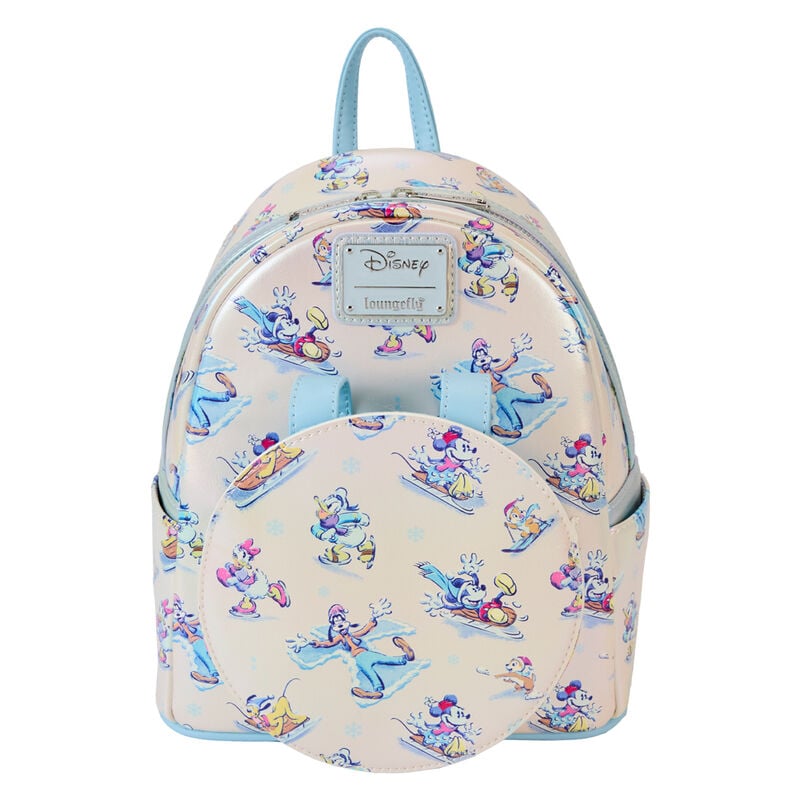 Set Mochila + Diadema orejas Winter Wonderland Mickey and Friends Disney Loungefly 26cm LOUNGEFLY