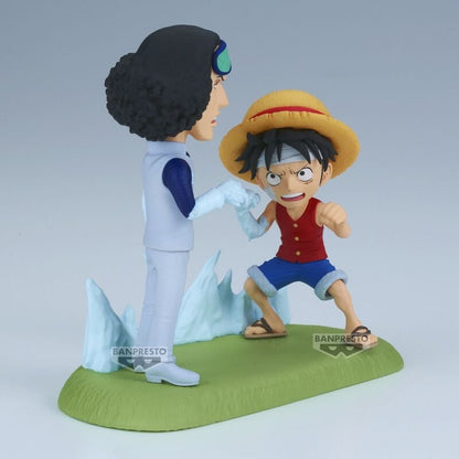 Figura Monkey D. Luffy vs Kuzan World Collectable Figure Log Stories One Piece 9cm BANPRESTO