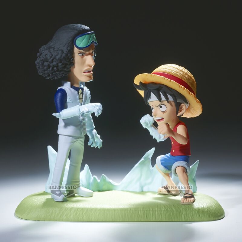 Figura Monkey D. Luffy vs Kuzan World Collectable Figure Log Stories One Piece 9cm BANPRESTO