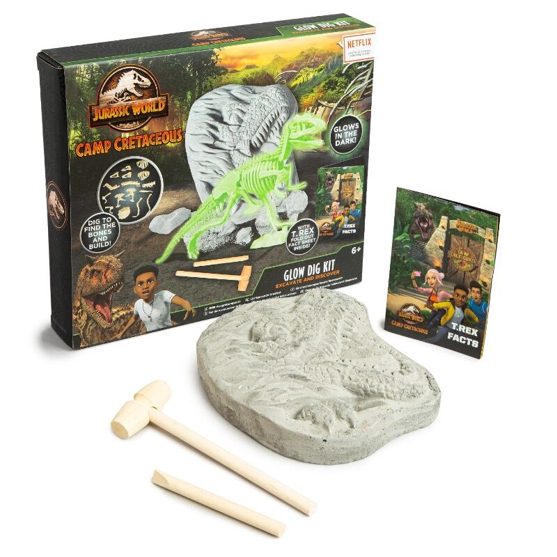 Kit Excavacion Brillante Camp Cretaceaous Jurassic World UNIVERSAL STUDIOS