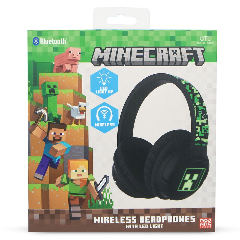 Auriculares inalambricos LED Minecraft OTL TECHNOLOGIES
