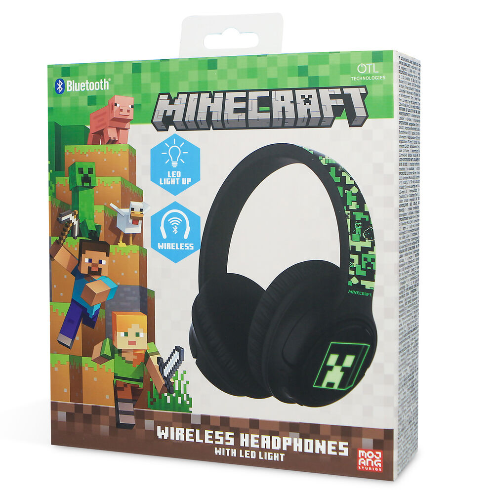 Auriculares inalambricos LED Minecraft OTL TECHNOLOGIES