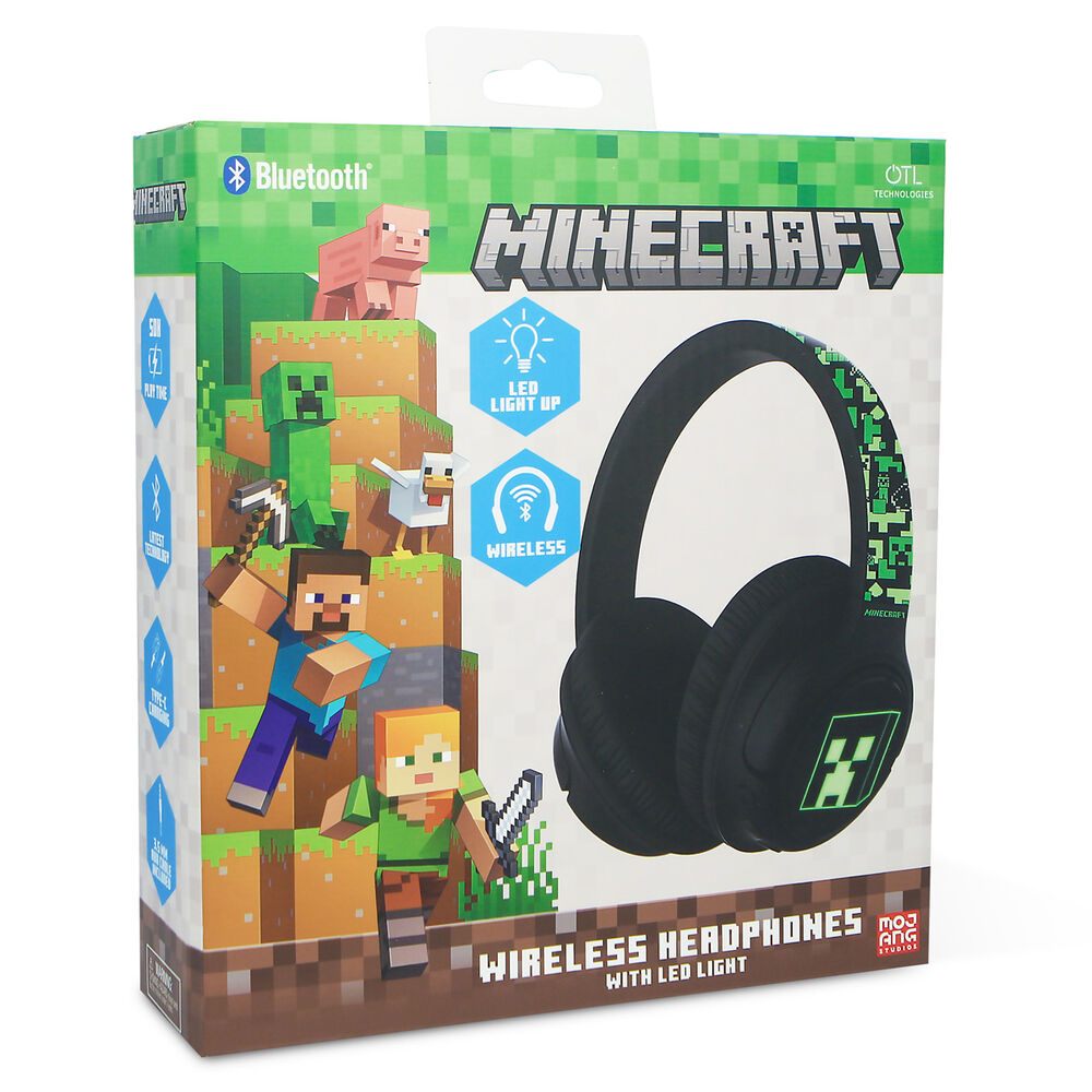 Auriculares inalambricos LED Minecraft OTL TECHNOLOGIES