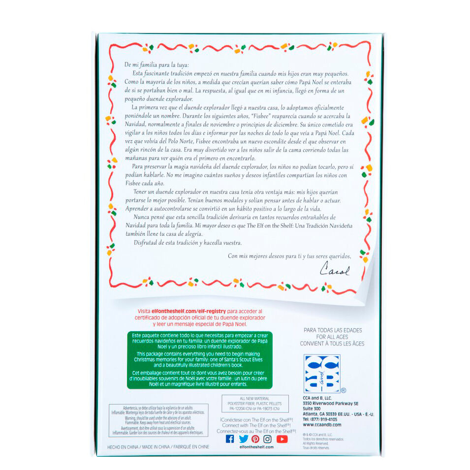 Set Cuento + Muñeco Elfo The Elf On the Shelf español CEFA TOYS