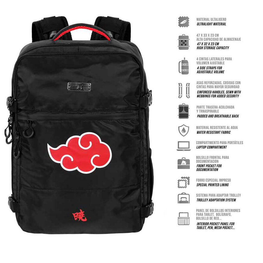 Mochila Clouds Naruto Shippuden 49cm KARACTERMANIA