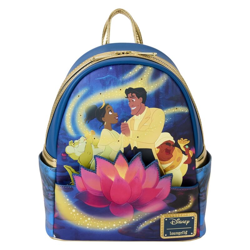 Mochila 15th Anniversary Tiana y El Sapo Disney Loungefly 26cm LOUNGEFLY